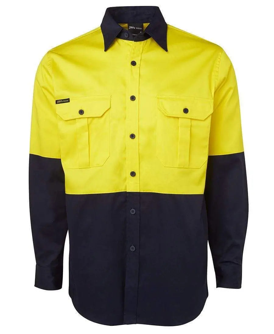 JB'S Hi-Vis Long Sleeve Shirt 6HWL Metro Workwear.